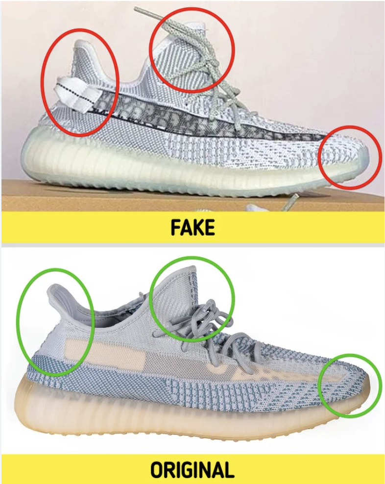 Adidas yeezy v2 original vs replica zapatillas best sale